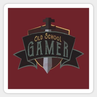 Vintage Old School Gamer Crest Sticker